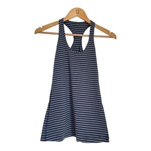lululemon Blue/Gray Striped Cool Racerback Tank